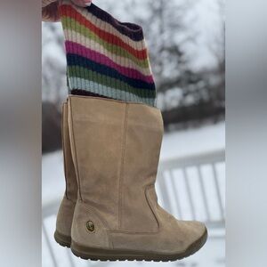 Coach Tatum Suede Boots 8.5 Fold Over Sweater Cuff